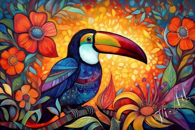 Colorful toucan