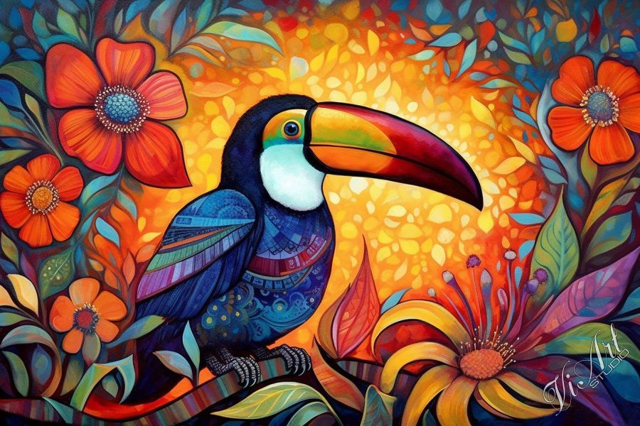 Colorful toucan