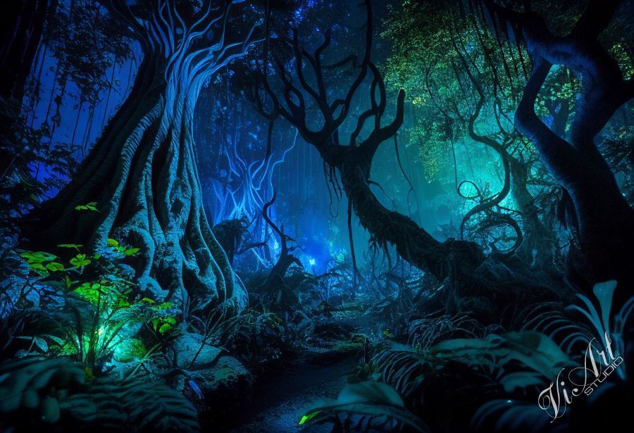 Glowing forest