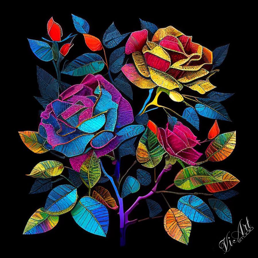 Mosaic roses #3