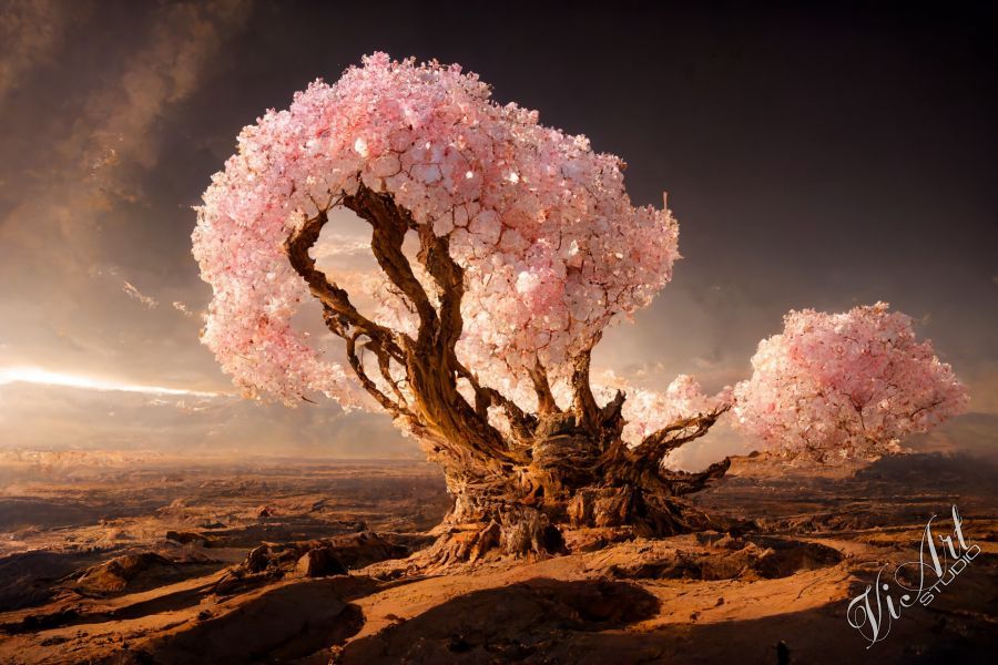 Sakura in the desert