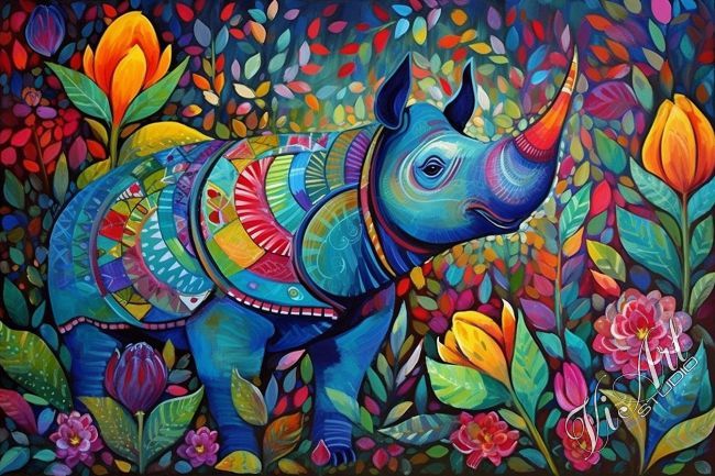 Colorful Rhino