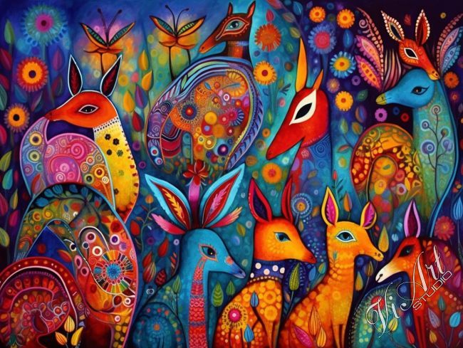 Colorful zoo