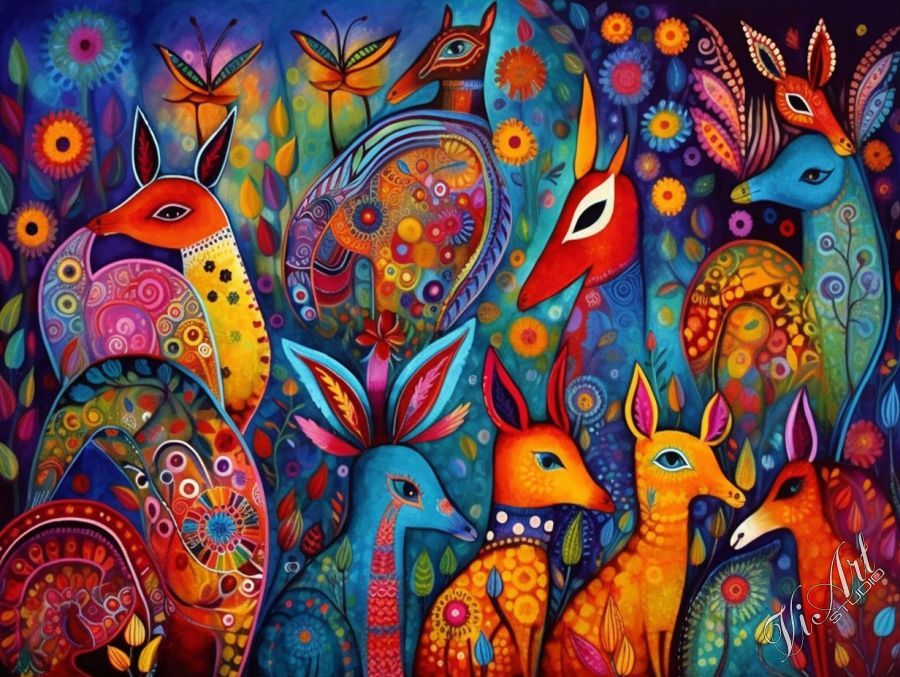 Colorful zoo