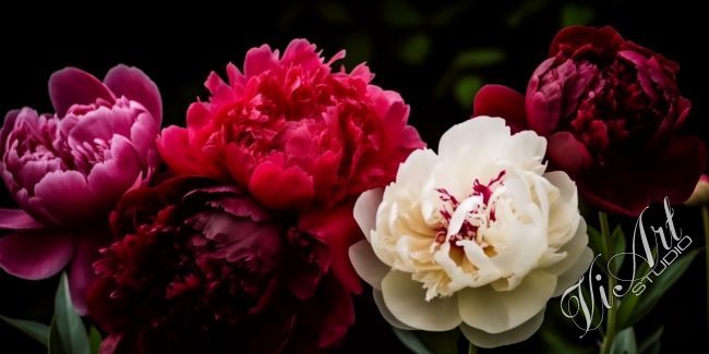 Red peonies