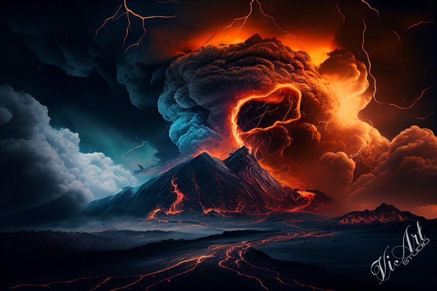 Volcano eruption