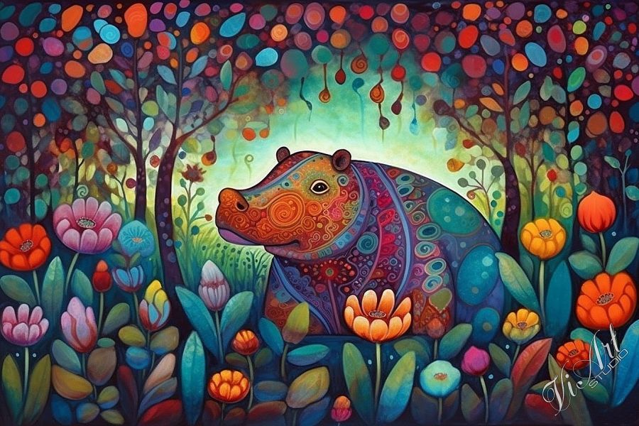 Colorful Hippo