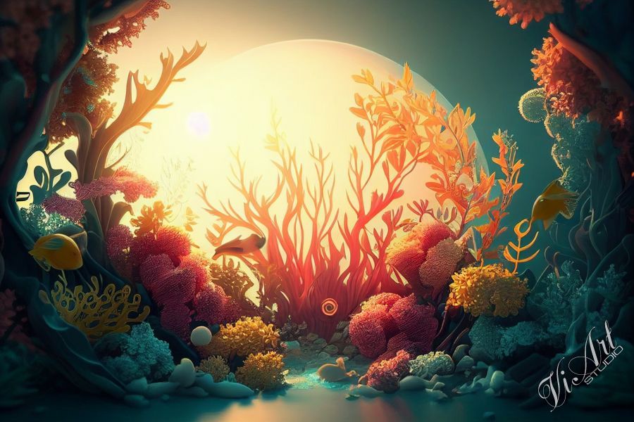 Underwater sun