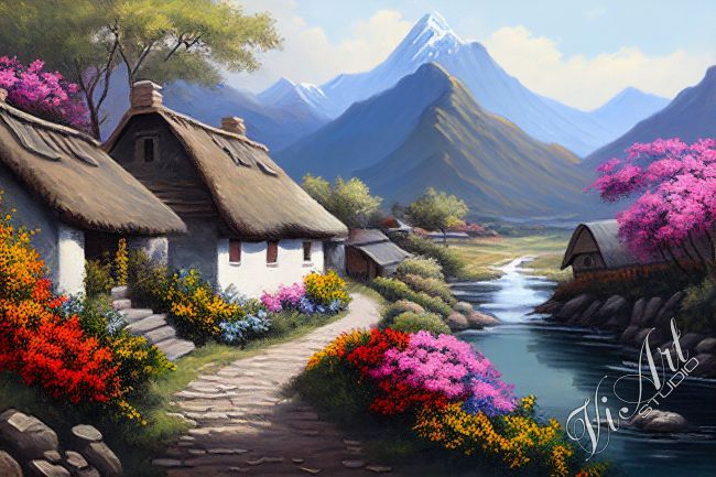 Pastoral mountain village